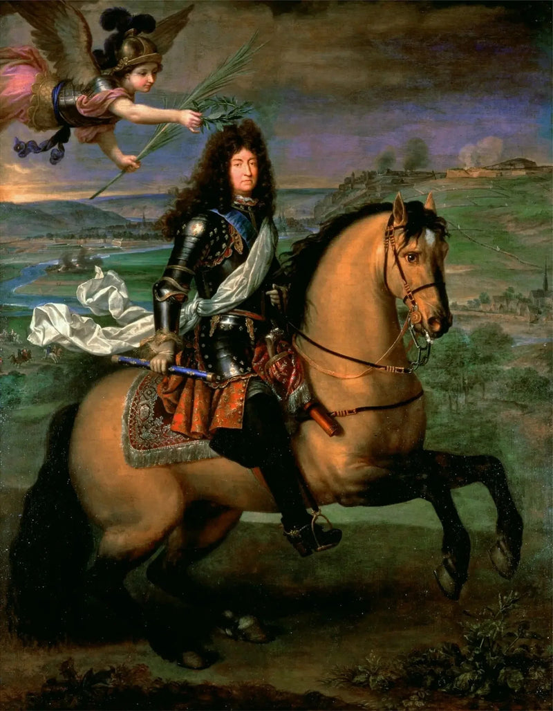 Louis XIV Atlı Taç Giyen Zafer Önünde Namur Kalesi Önünde - Pierre Mignard