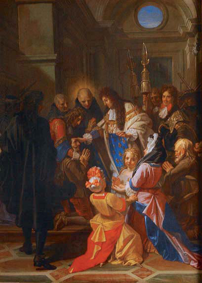 Louis XIV hastalara ecroûle hastalığını dokunan - Jean-Baptiste Jouvenet