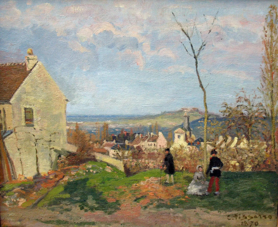 Louveciennes ve Arka Planda Mont Valérien - Camille Pissarro