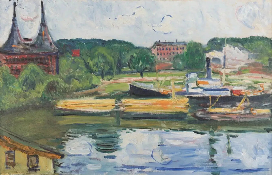 Holstentor ile Lübeck - Edvard Munch