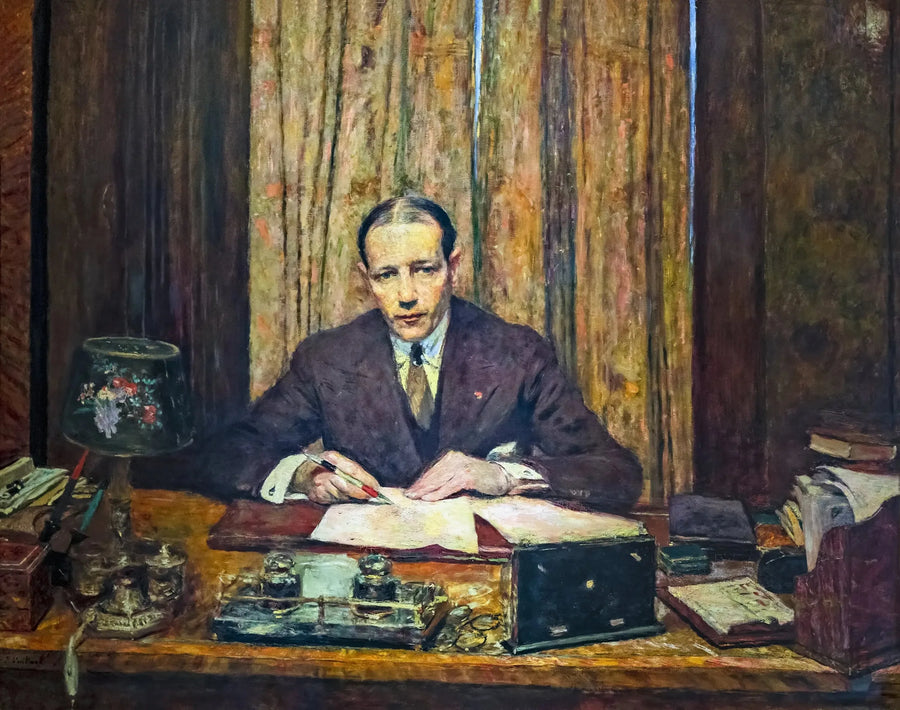 Lucien Rosengart çalışma masasında - Édouard Vuillard