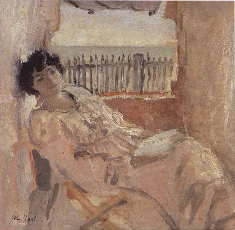 Lucy Hessel hayal ederken, deniz kenarında - Édouard Vuillard