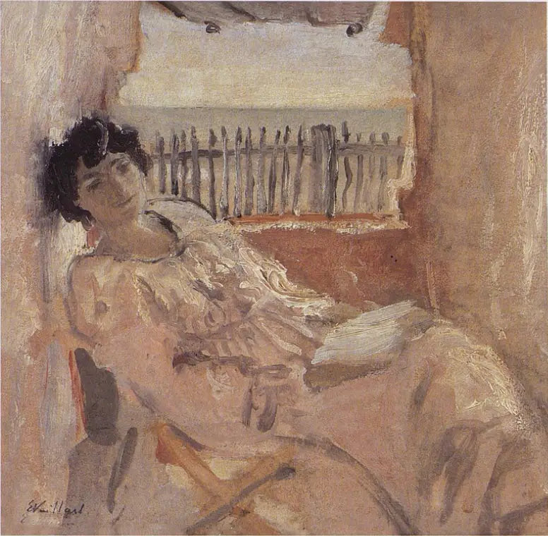 Lucy Hessel hayal ederken, deniz kenarında - Édouard Vuillard