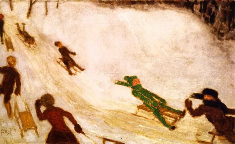 Çocuklar için Kızak - Franz Von Stuck