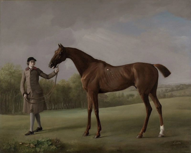 Lustre, bir at bakıcısı tarafından tutulmuş - George Stubbs