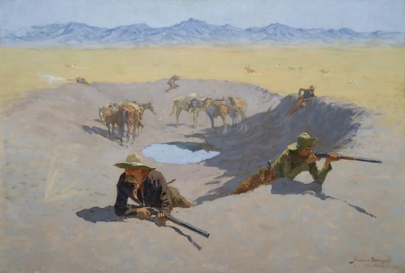 Su Kaynağı İçin Mücadele - Frederic Remington