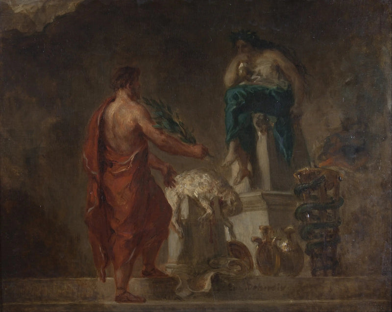 Lycurgus, Pythia'yı Danışıyor - Eugène Delacroix