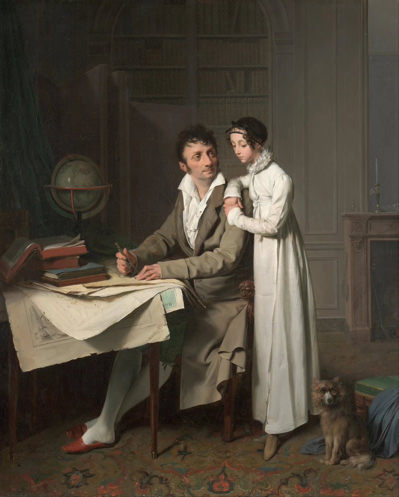M. G*** kızına coğrafya dersi veriyor - Louis-Léopold Boilly
