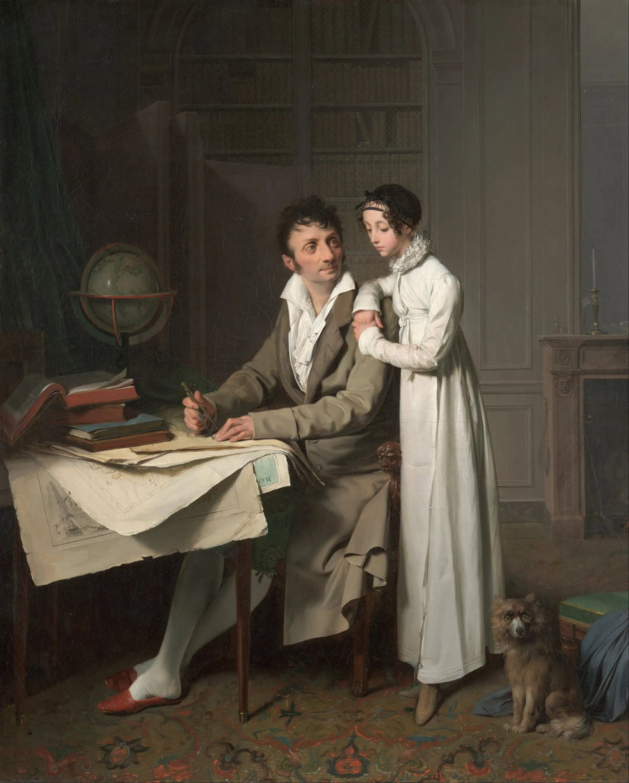 M. G*** kızına coğrafya dersi veriyor - Louis-Léopold Boilly