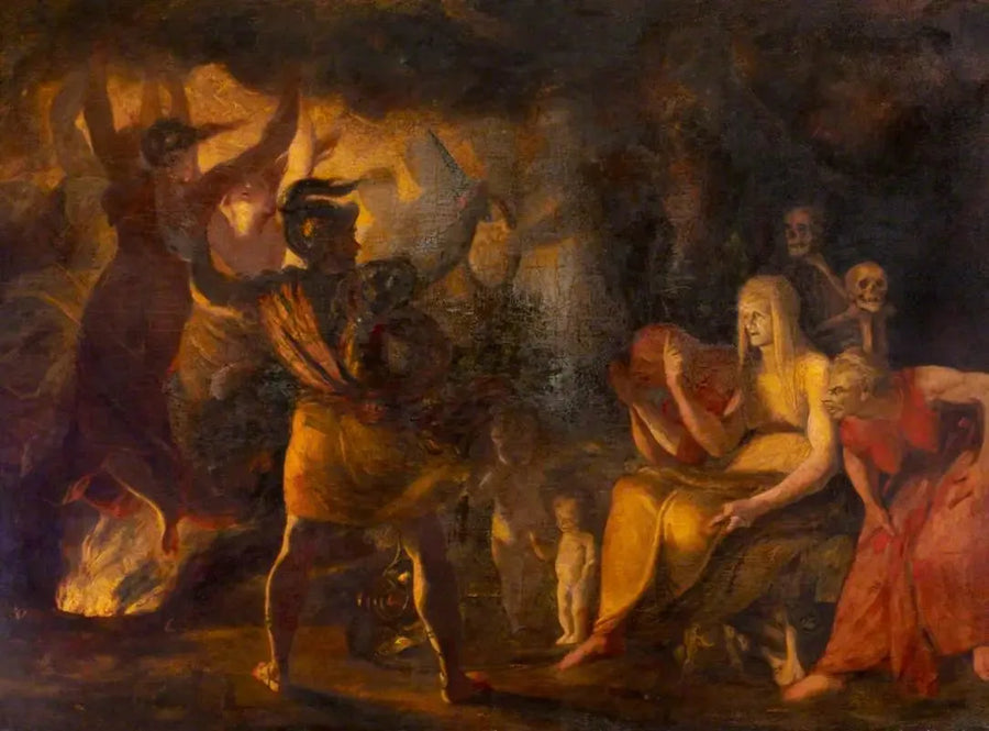 Macbeth ve Cadılar (William Shakespeare'in "Macbeth"inden alıntı) (tamamlanmamış) - Joshua Reynolds