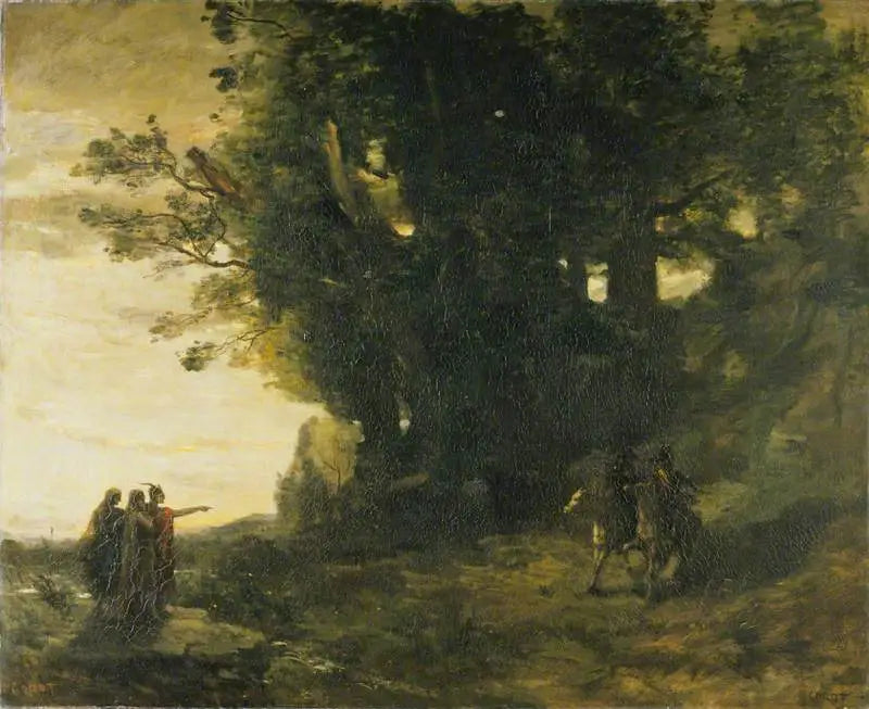 Macbeth ve Cadılar - Jean-Baptiste Camille Corot