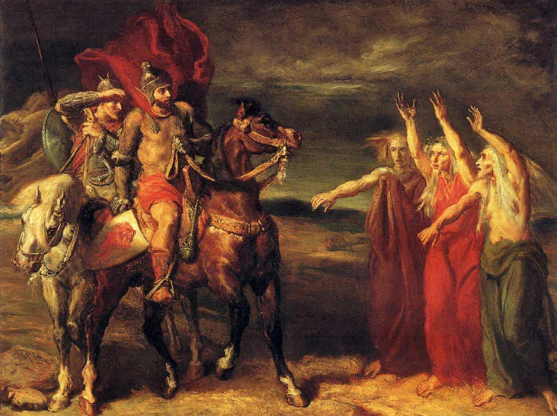 Macbeth ve Üç Cadı - Théodore Chassériau
