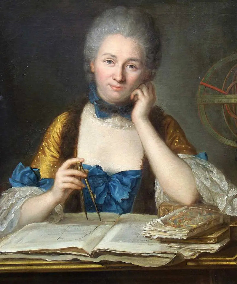 Madame Du Châtelet ofisinde - Maurice-Quentin de La Tour