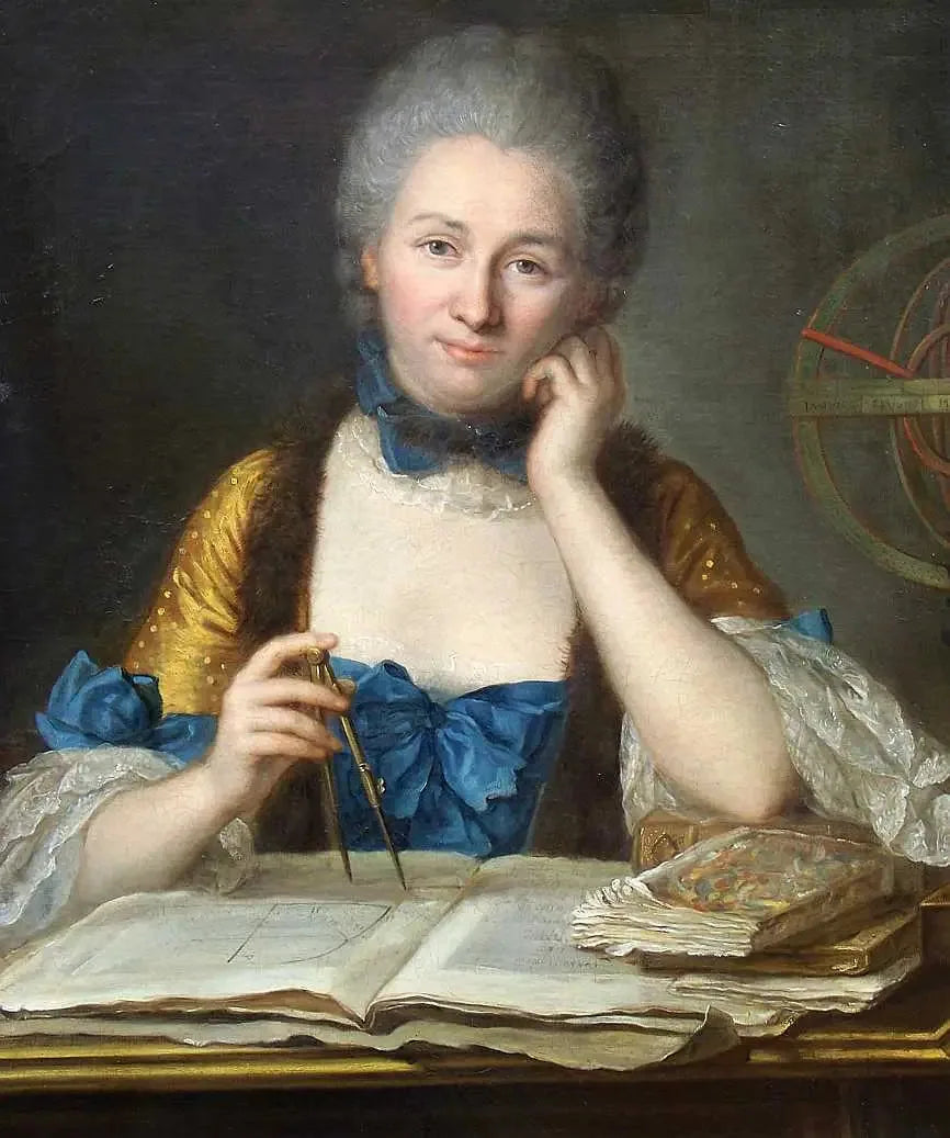 Madame Du Châtelet ofisinde - Maurice-Quentin de La Tour