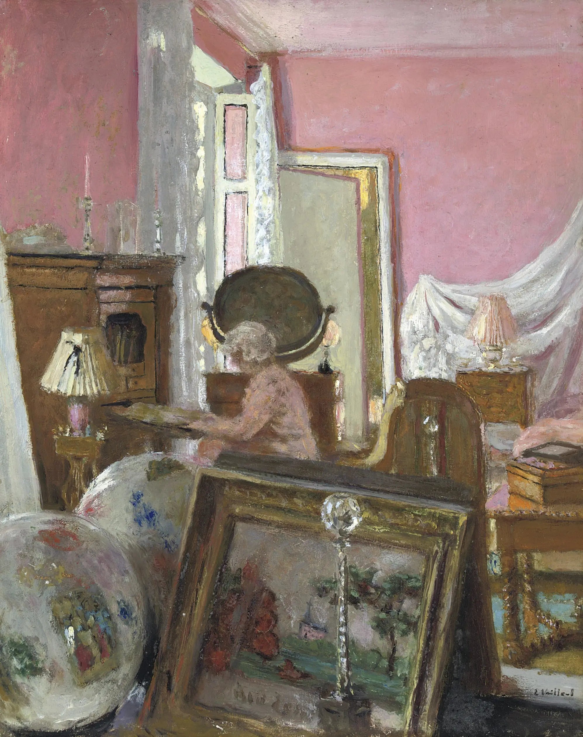 Madame Hessel dans sa chambre au Château des Clayes - Édouard Vuillard - Alpha Reproduction