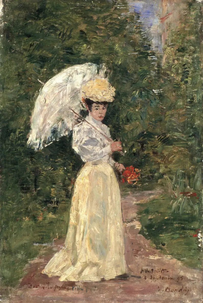 Madame Juliette bahçede - Eugène Boudin