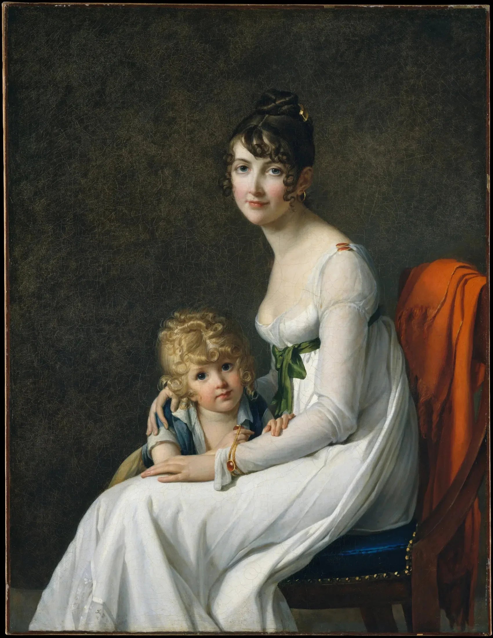 Madame Philippe Panon Desbassayns de Richemont et fils, Eugène - Marie-Guillemine Benoist image 1 tableau peint à l’huile sur toile