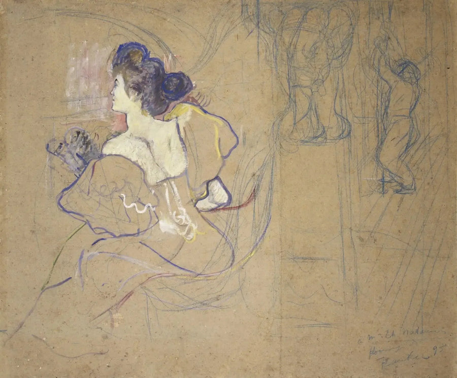 Madame Thadée Natanson (Misia Godebska, 1872-1950) Tiyatroda - Henri de Toulouse-Lautrec