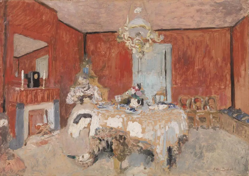 Madame Vuillard Villerville'deki yemek odasında - Édouard Vuillard
