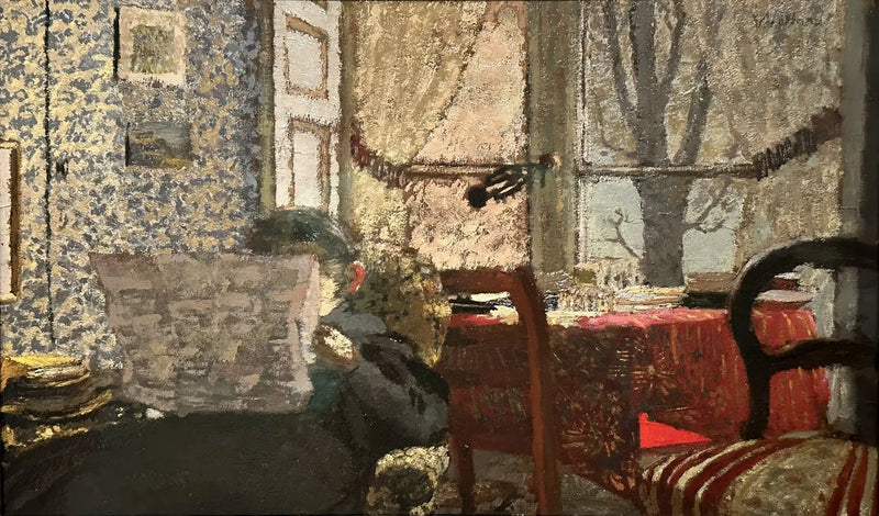 Madame Vuillard gazete okuyor - Édouard Vuillard