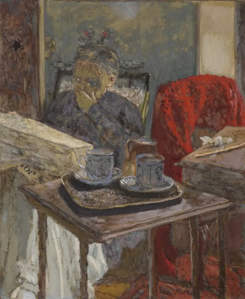 Madame Vuillard gazete okuyor - Édouard Vuillard