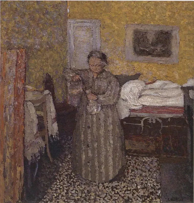 Madame Vuillard bir sürahi dolduruyor - Édouard Vuillard