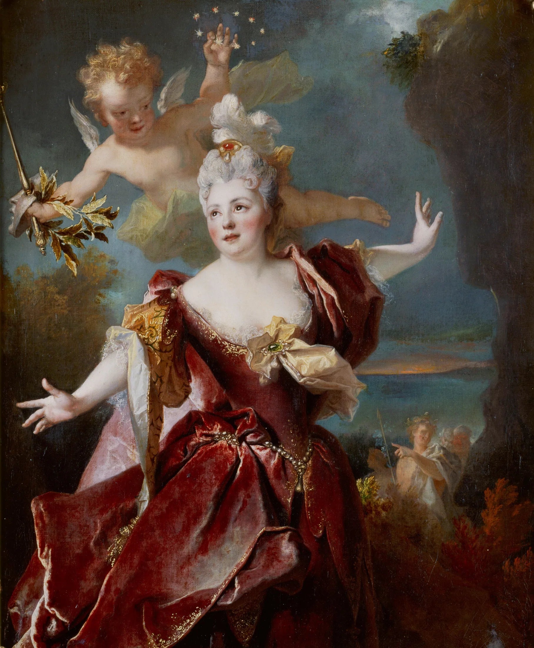 Mademoiselle Duclos de Châteauneuf - Nicolas de Largillière image 1 copie peinte à la main à l’huile