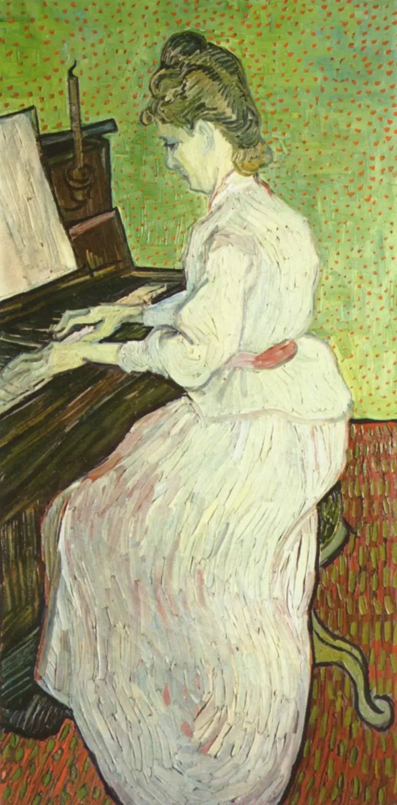 Mademoiselle Gachet piyano başında - Vincent van Gogh