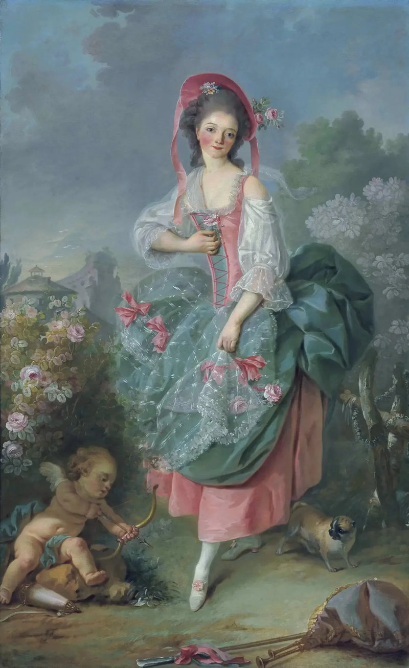 Mademoiselle Guimard Terpsichore olarak - Jacques-Louis David