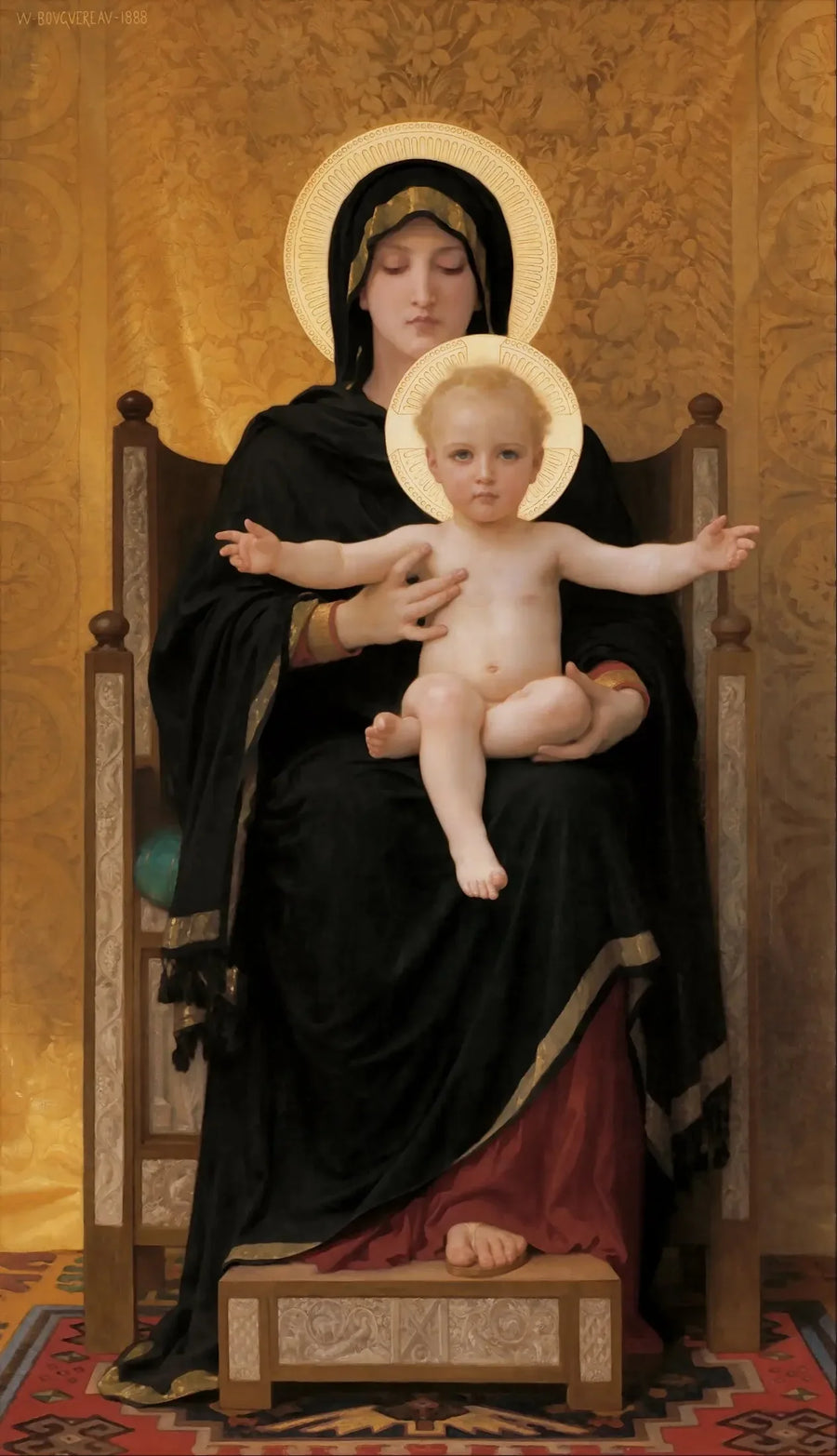 Oturan Madone - Bouguereau