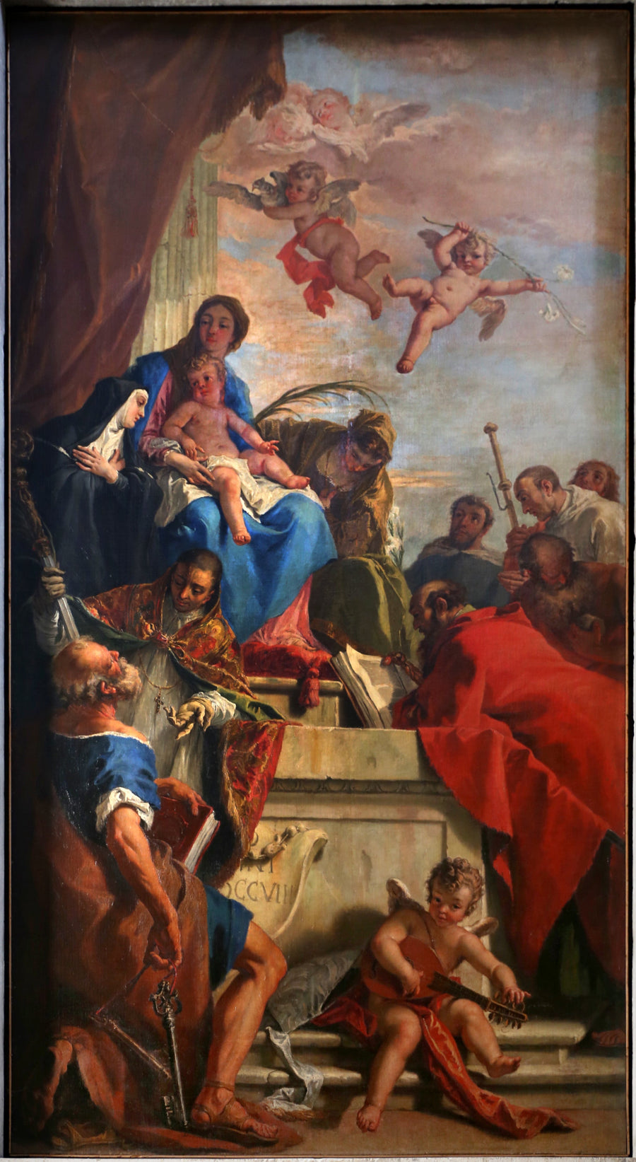 Madone ve Bebek ile Azizler - Sebastiano Ricci