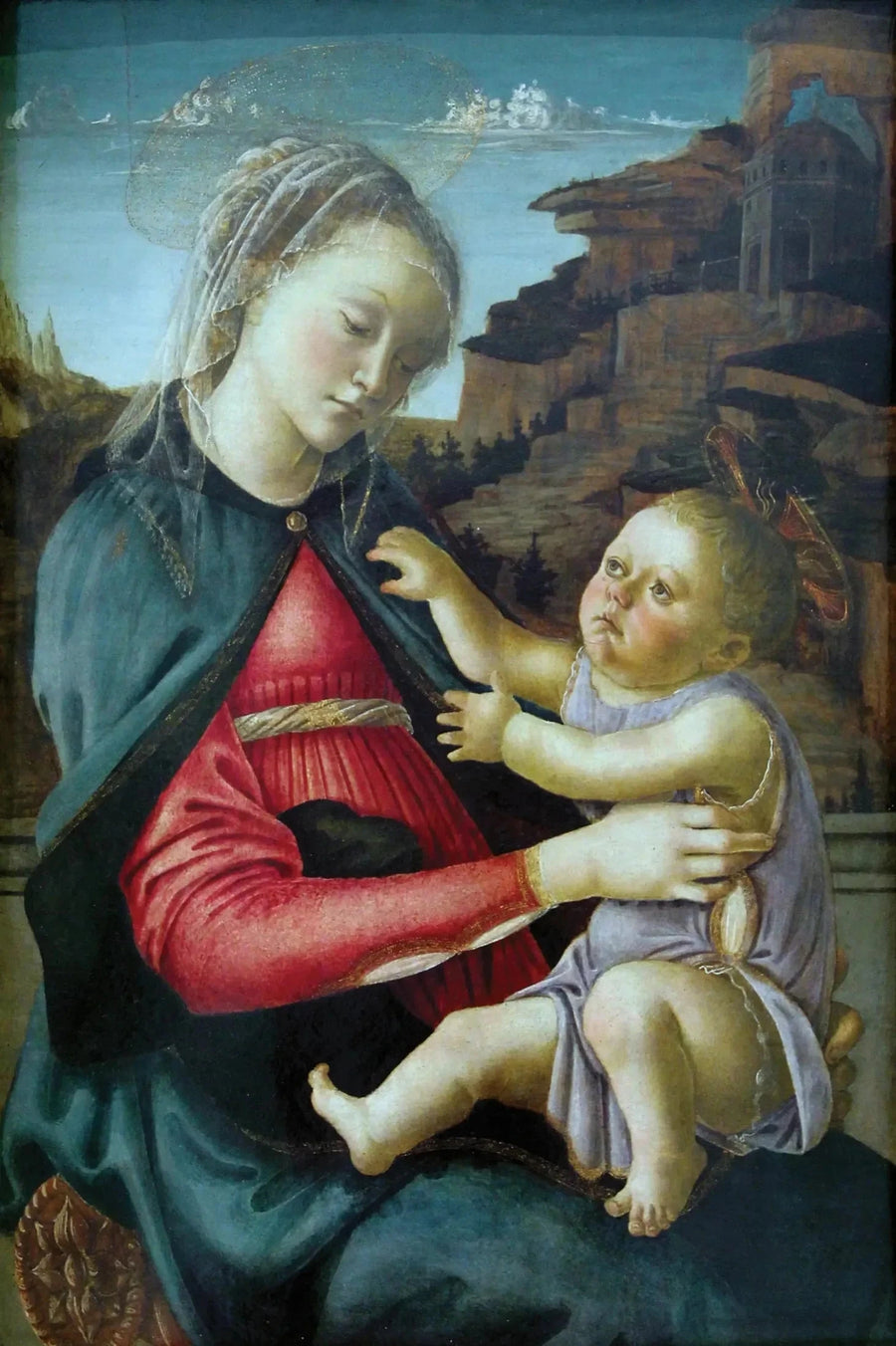 Faenza'daki Guidi Madonu olarak bilinen Meryem ve Çocuk - Sandro Botticelli