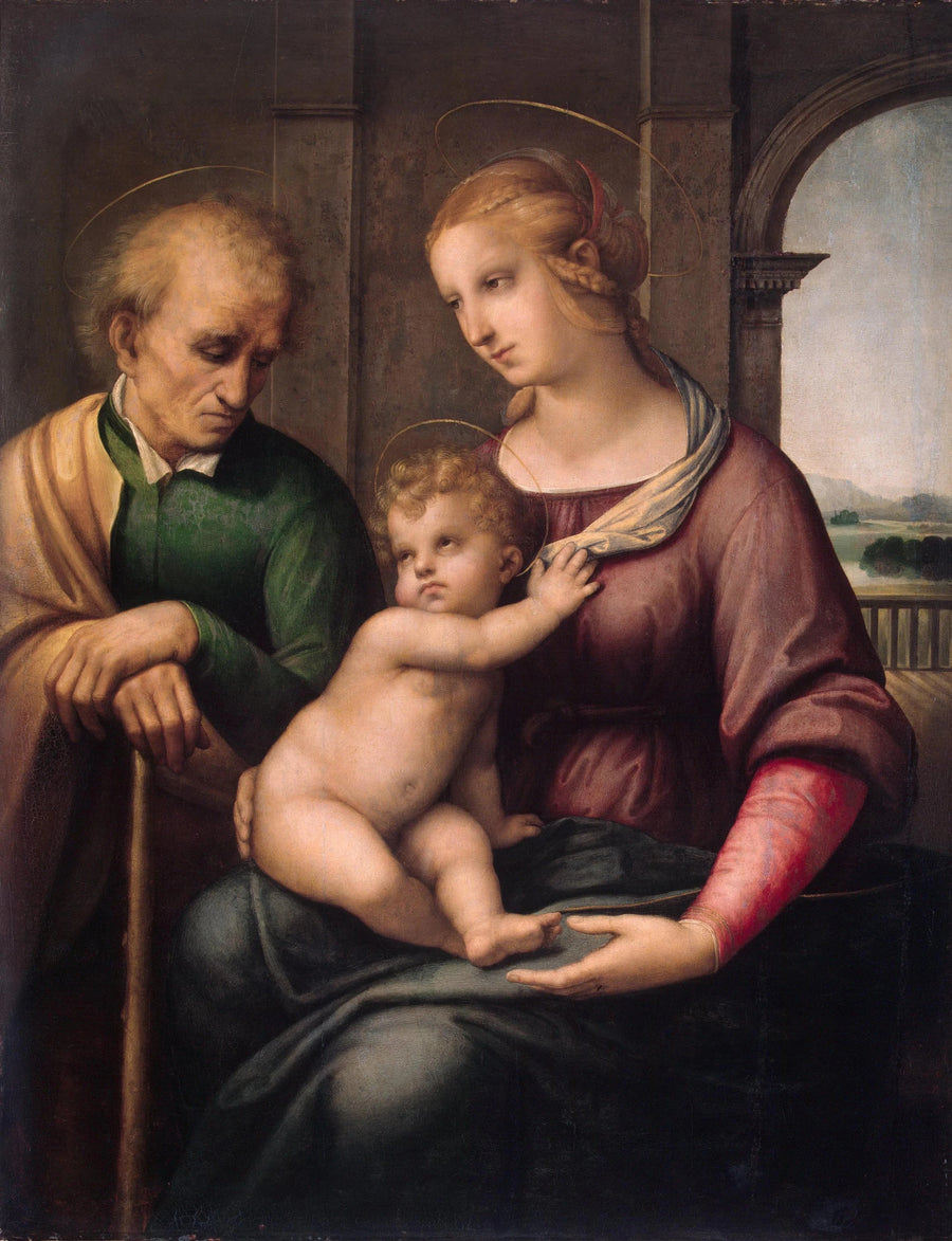 Sainte Famille dite Madone avec saint Joseph imberbe, vers 1506 – Raphaël