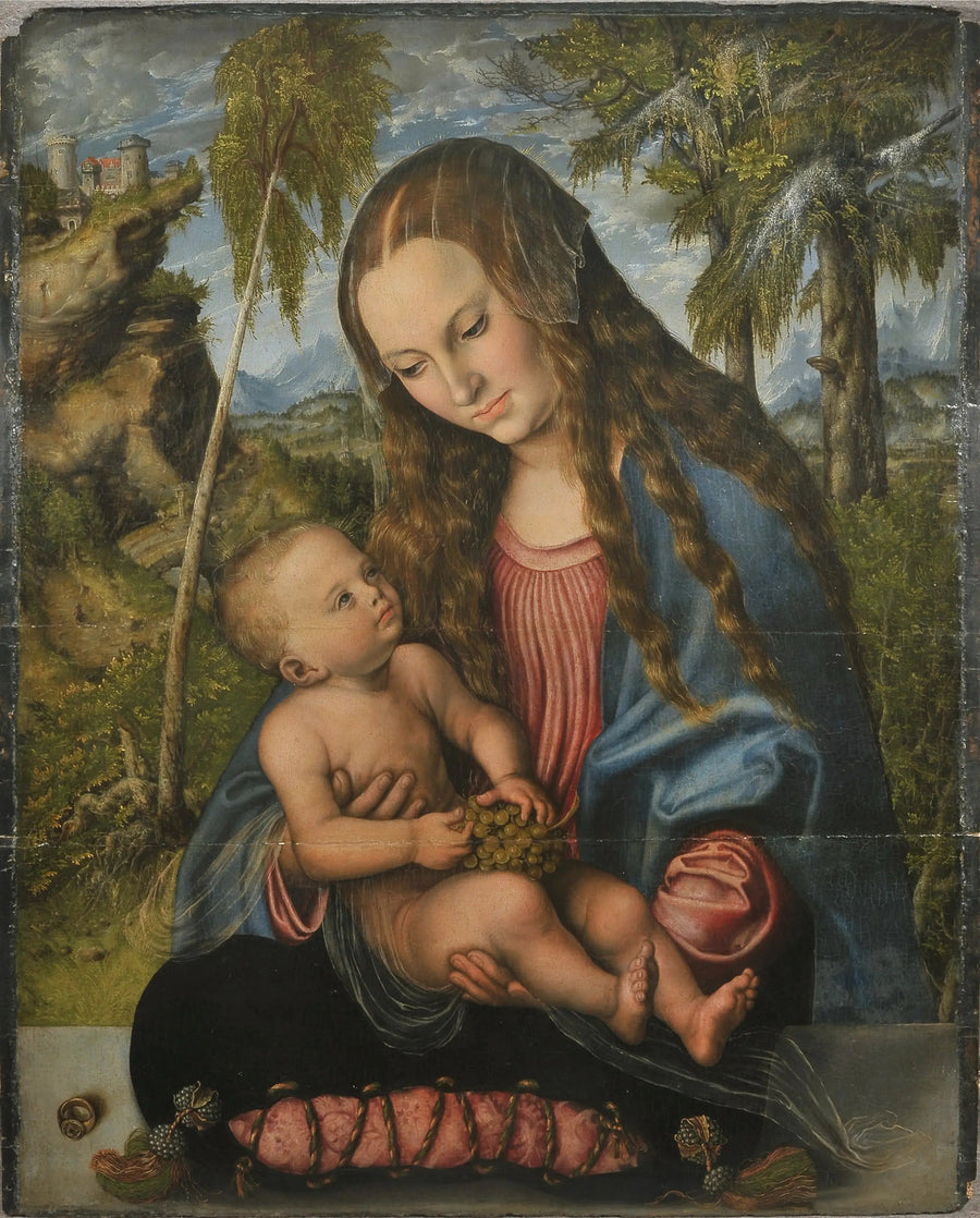 Madone Noel Ağacının Altında. - Lucas Cranach the Elder