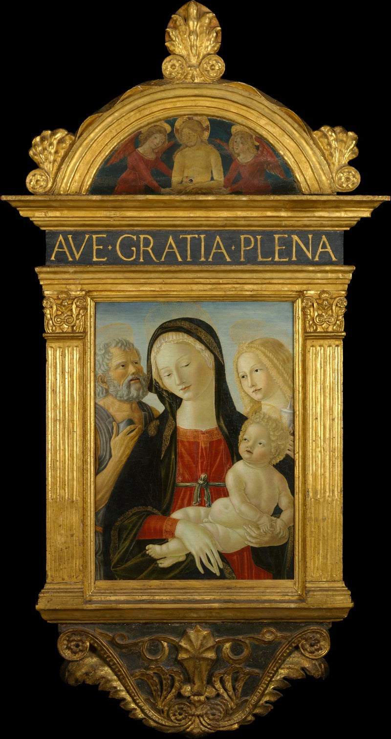 Madonna and Child with Saints Jerome and Mary Magdalen - Neroccio de' Landi