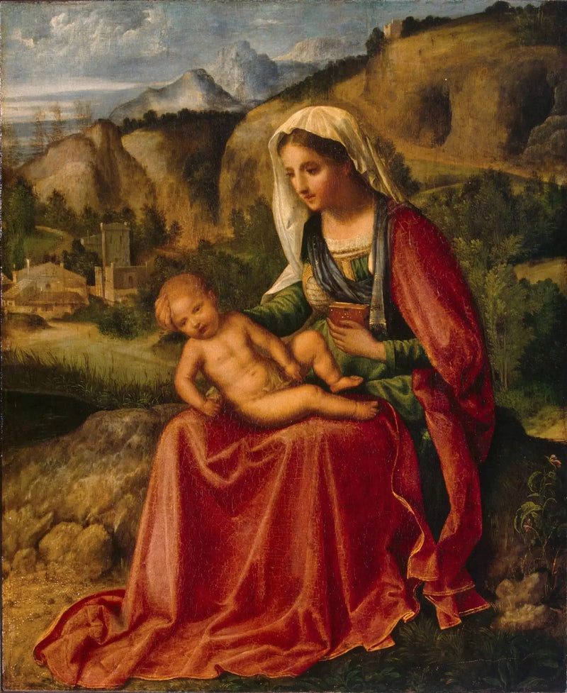 Madonna ve Çocuk Peyzajında - Giorgione