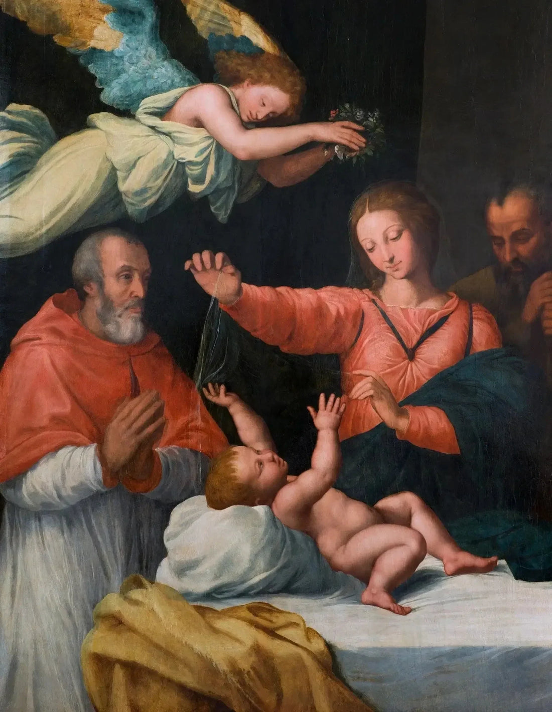 "Madonna del Velo" kardinal Paolo Emilio Sfondrati ile birlikte. - Guido Reni
