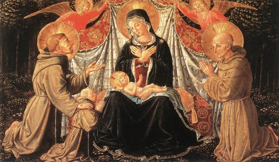 Madonna ve Çocuk ile St. Francis Bernardine, Fra Jacopo - Benozzo Gozzoli
