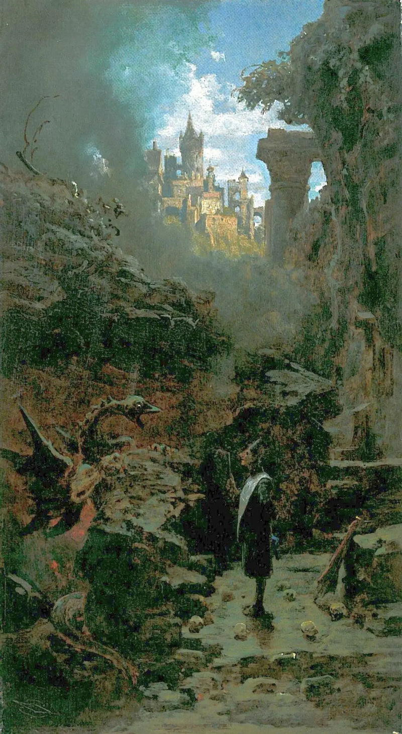 Sihirbaz ve Ejderha - Carl Spitzweg