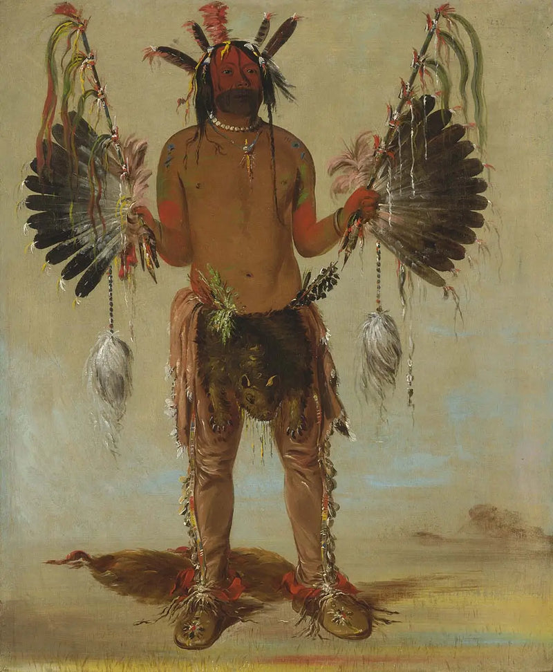Mah-tó-he-ha, eski ayı, bir şifacı - George Catlin