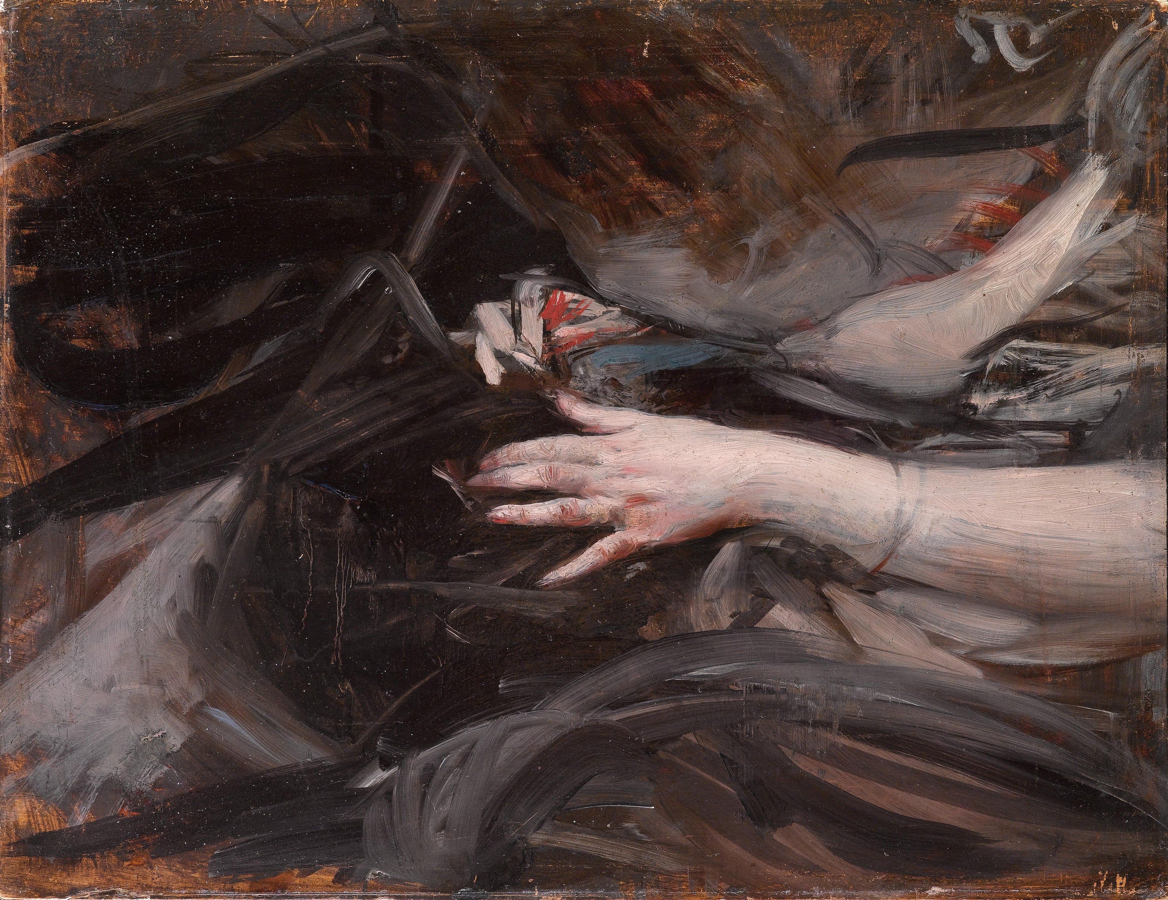 Mains de couture d'une femme - Giovanni Boldini