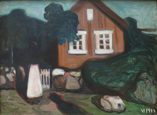 Maison au clair de lune - Edvard Munch - Reproductions de tableaux et peintures haut de gamme