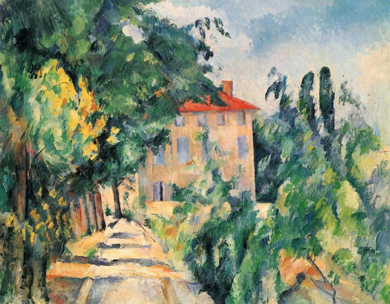 Kırmızı çatılı ev (Jas de Bouffan) - Paul Cézanne