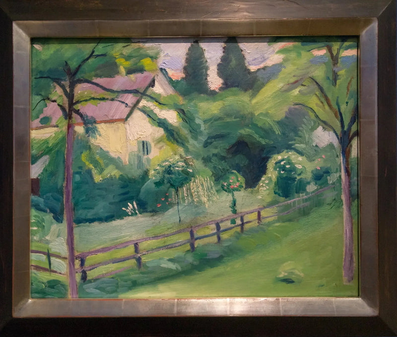 Bahçeli kır evi - August Macke