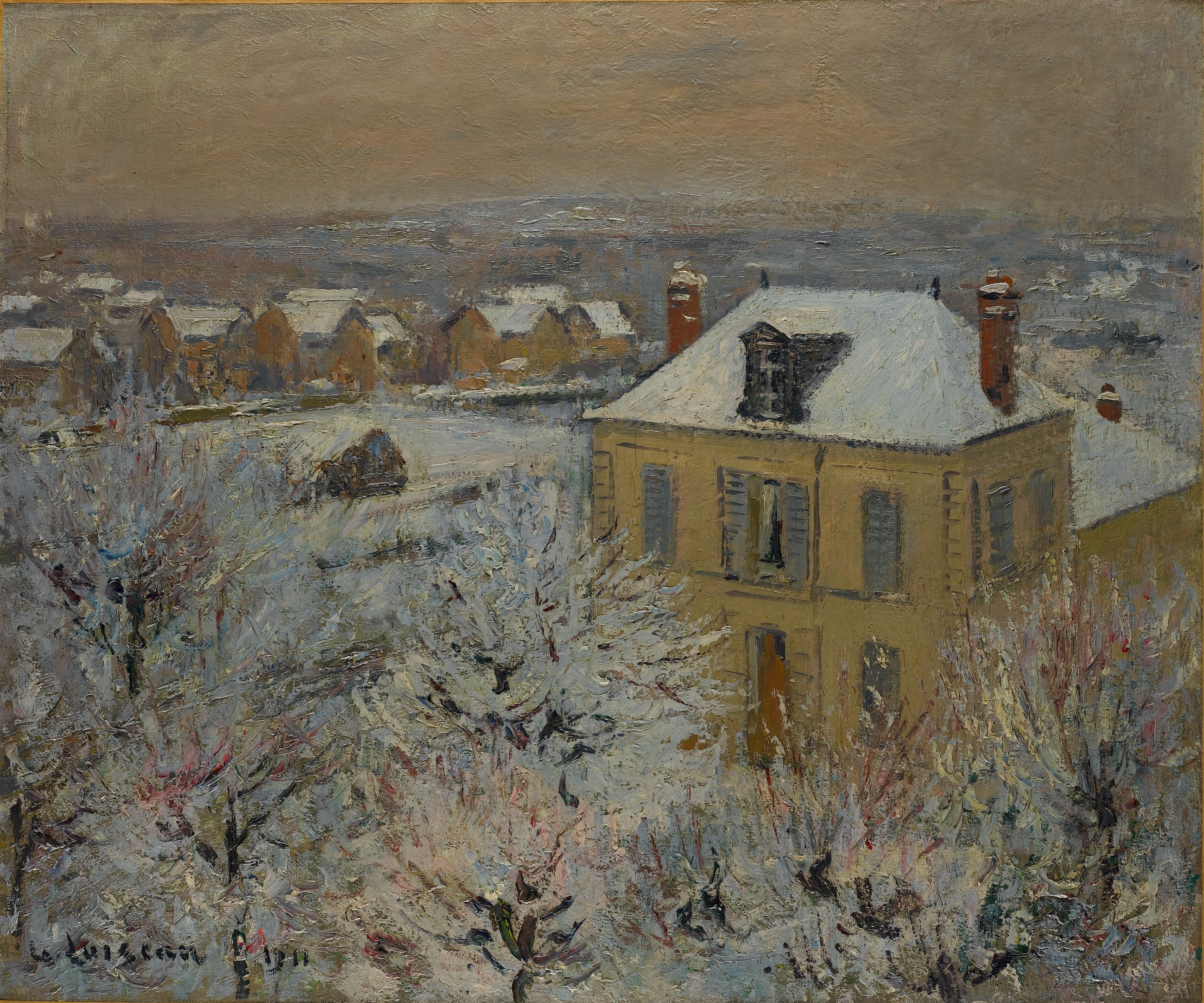 Maison en hiver - Gustave Loiseau