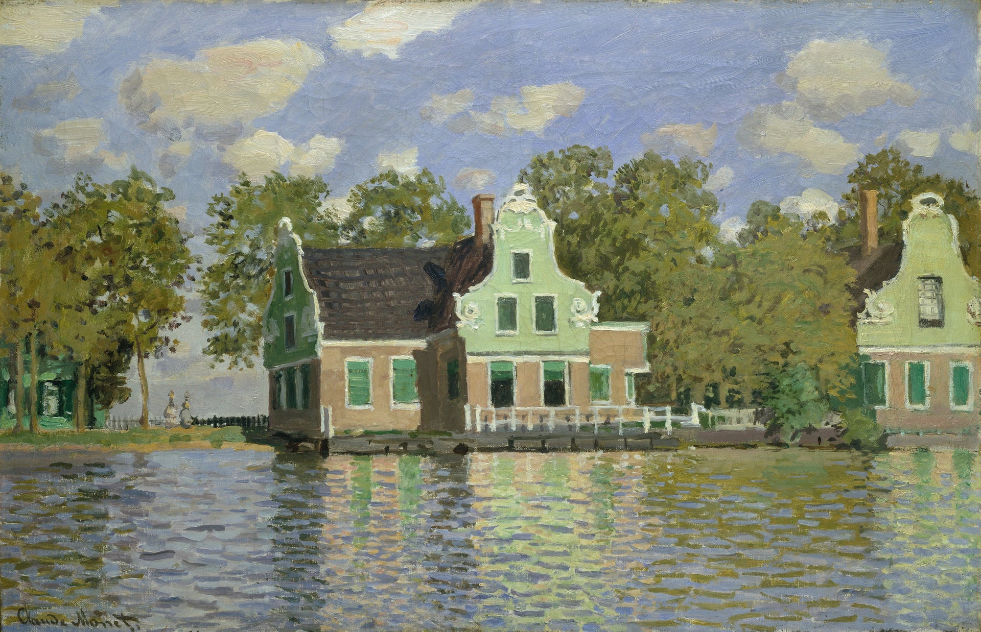 Maisons au bord de la Zaan W185 par Claude Monet, Städel Museum Francfort