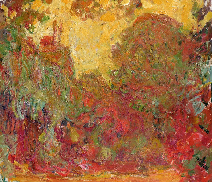 Gül bahçesinden ev manzarası - Claude Monet