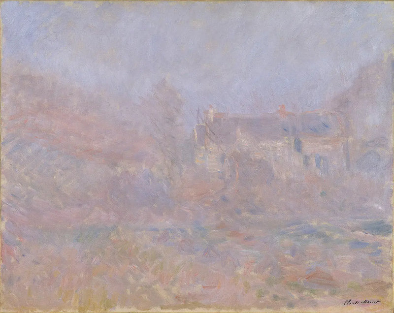 Falaise'deki Evler, Sis - Claude Monet