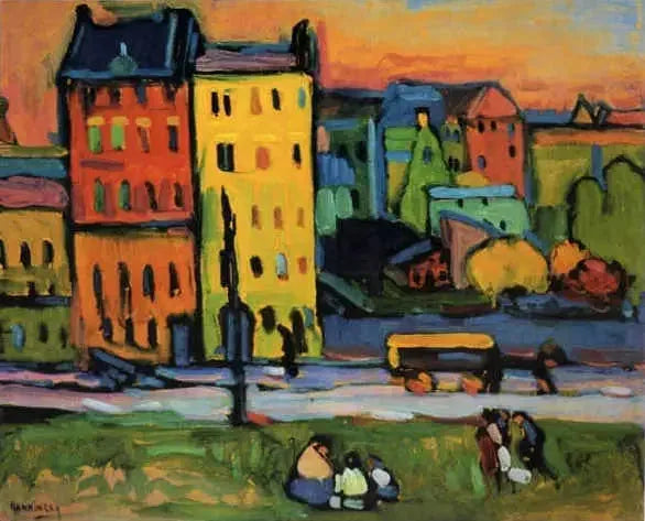 Münih'teki evler - Vassily Kandinsky
