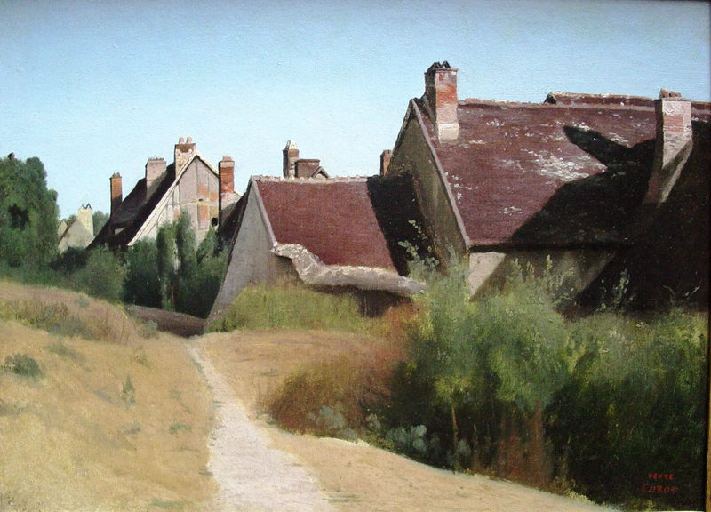 Orléans civarındaki evler - Jean-Baptiste Camille Corot